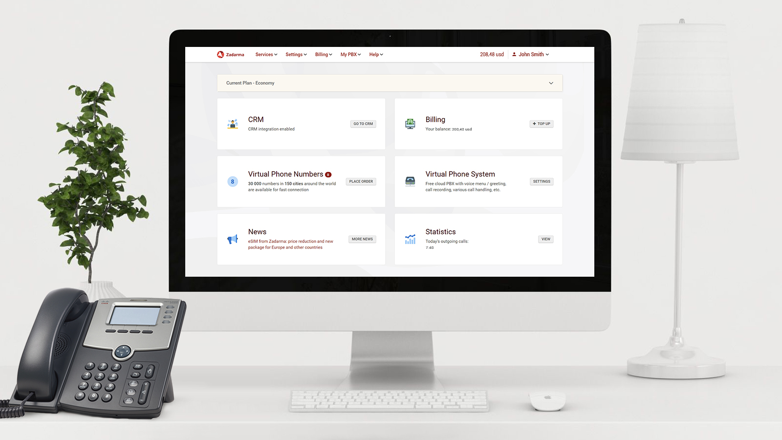 Zadarma client area
