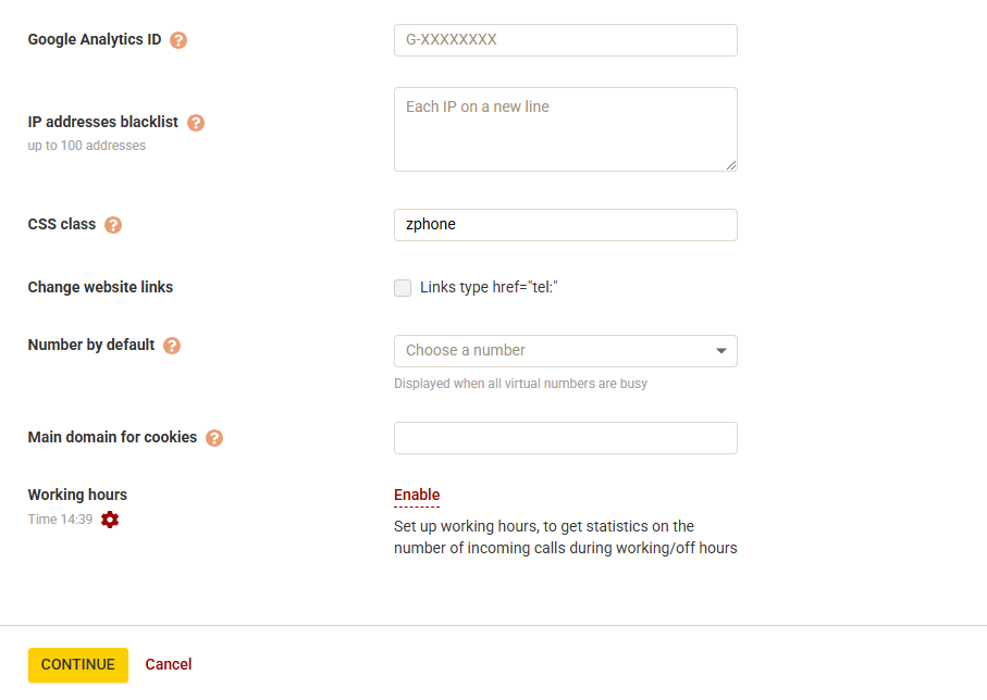 Call tracking Analytics Setup