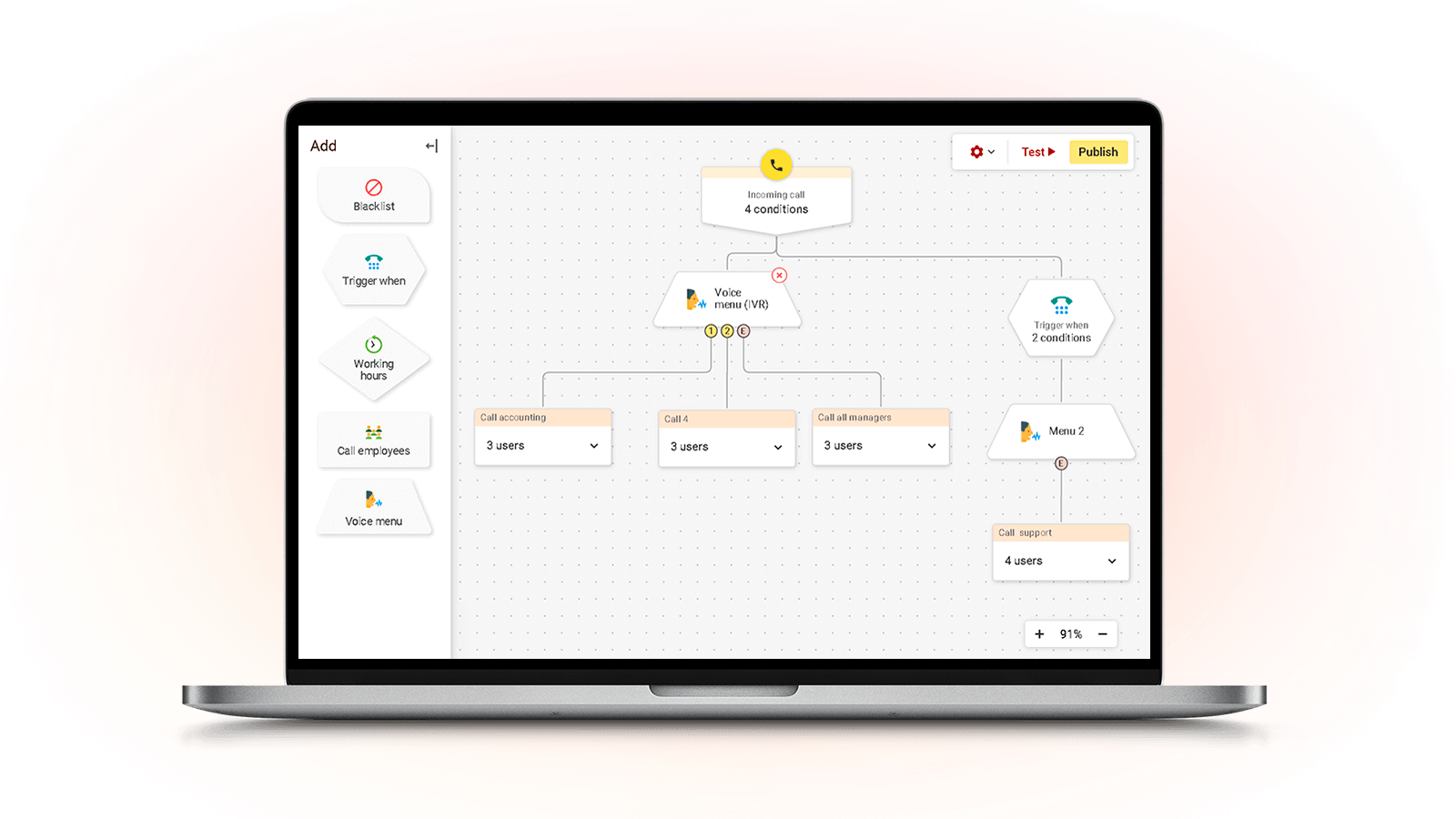 Visual PBX editor